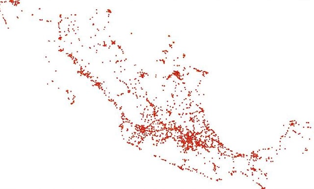 Existen tantos Oxxos que casi dibujó a México