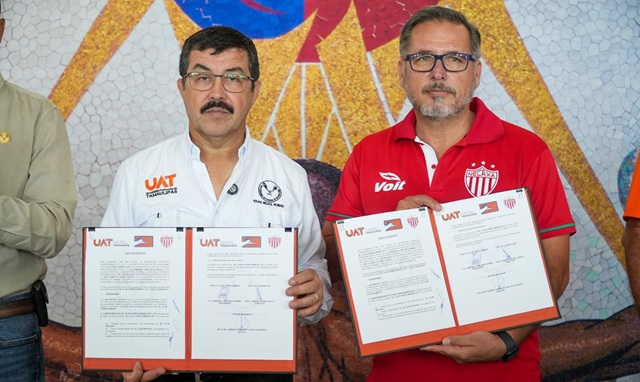 Firma la UAT alianza deportiva entre Correcaminos y el Club Necaxa de la Liga MX