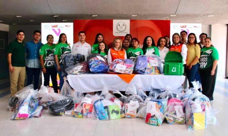 Concluye Familia UAT la colecta de útiles escolares “Impulsando Corazones 2026”